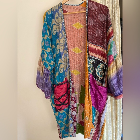 Reversible Kantha Kimono - Picture 1 of 9
